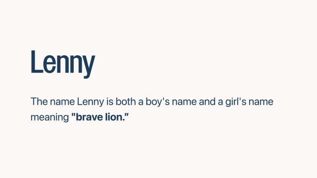 lenny girls name meaning