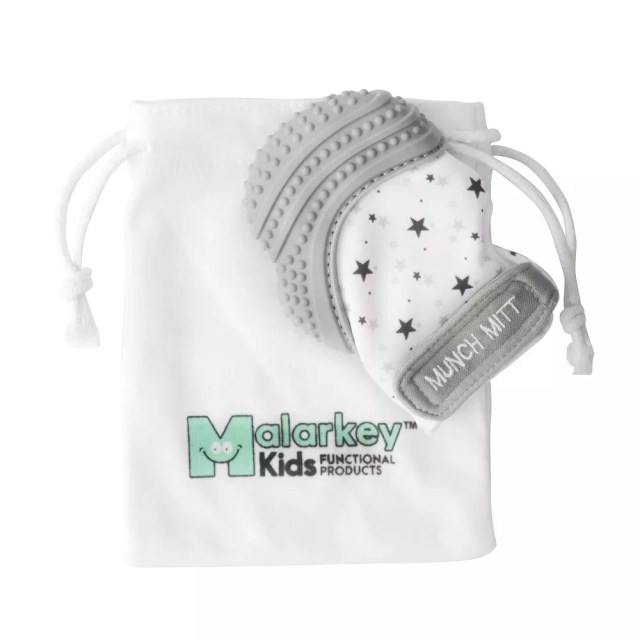 Baby teething mitt and travel bag