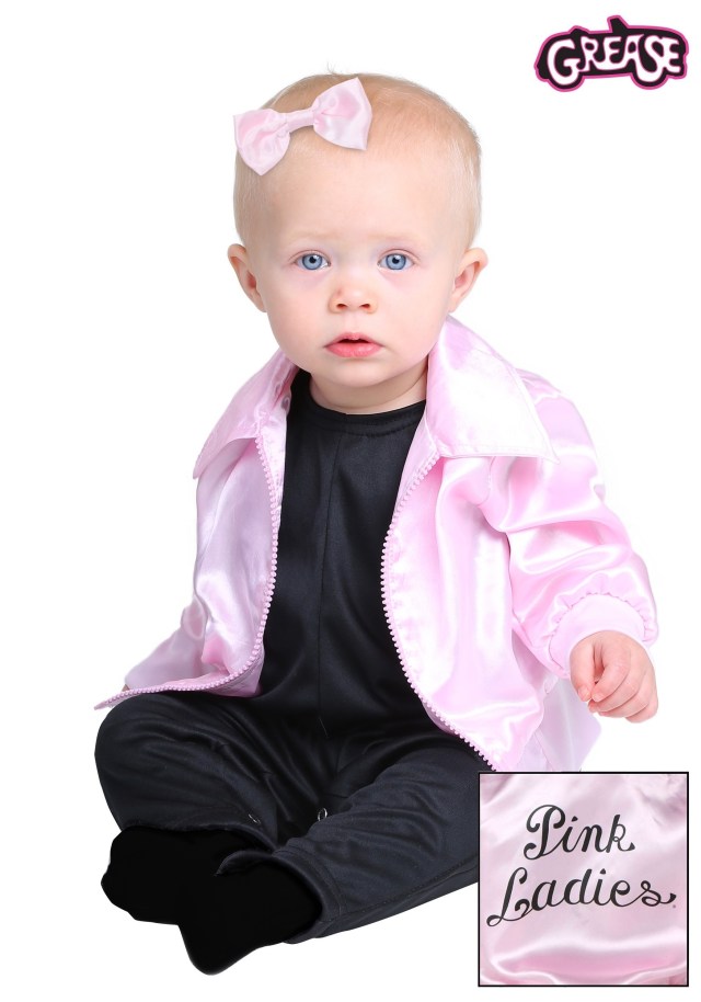 Baby in Pink Ladies Grease costume