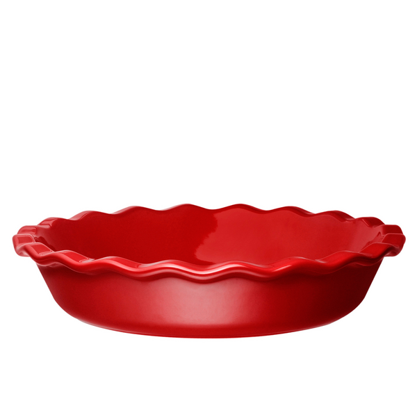 Red pie dish