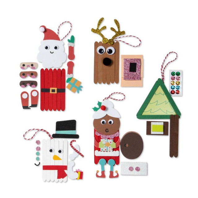 Mondo Llama Holiday Craft Stick Characters Kit