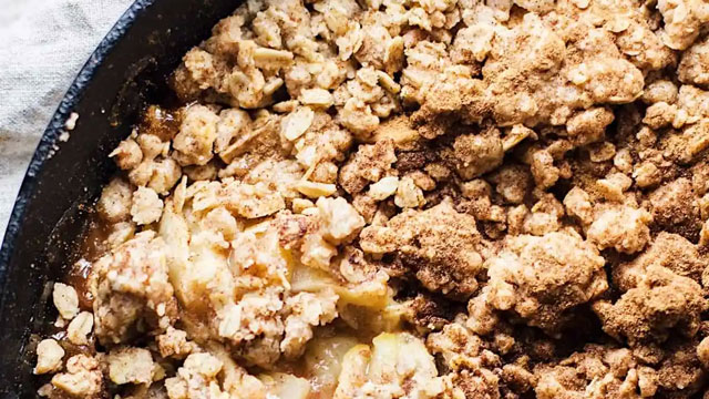 Apple Crumble is a great Thanksgiving dessert that isn't pie