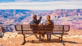family at the grand canyon national park