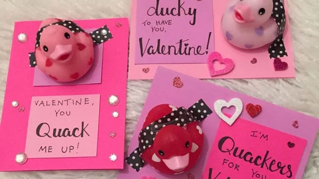 a picture of homemade valentine cards