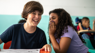 teens laughing at knock knock jokes for kids