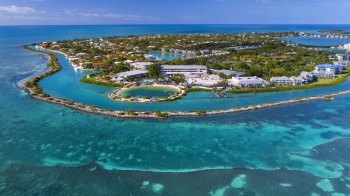 aerial view of Hawks Cay Resort on Duck Key in Florida Keys