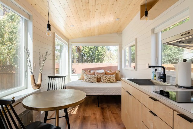 interior of tiny home in portland, or