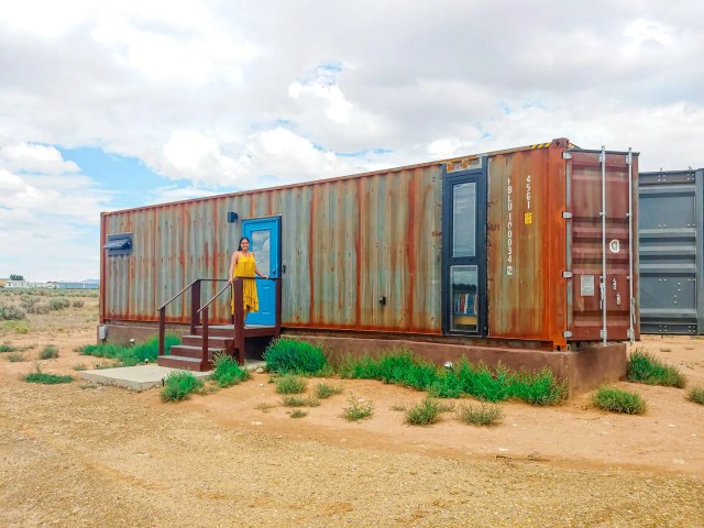container home in the desert