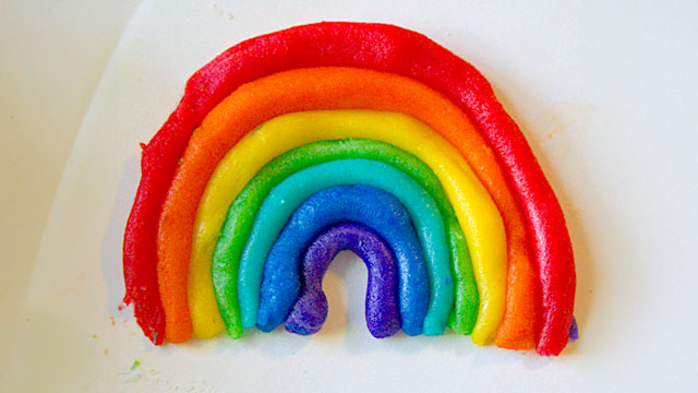 This marzipan rainbow is a fun St Patrick's Day craft