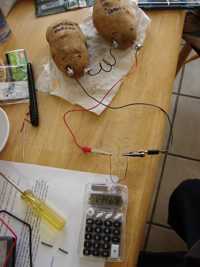 a potato battery is a science experiment for kids