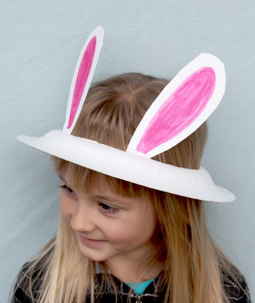 Easter paper crafts, construction paper crafts, easter hat, toddler craft