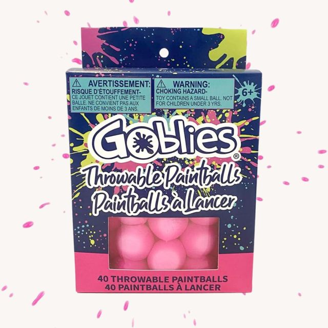 pack of throwable paintballs in pink