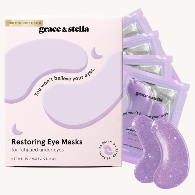 set of purple grace & stella undereye masks