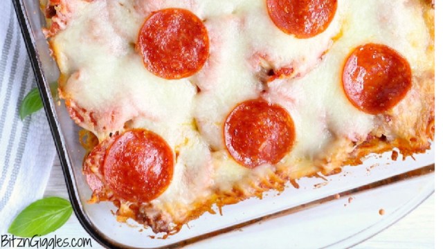Pizza casserole is a great recipe for picky eaters