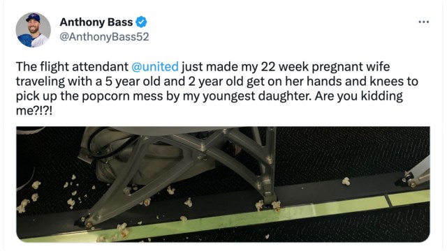 Anthony Bass tweet to United Airlines