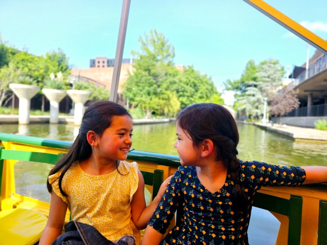 Kids on boat ride in Oklahoma City