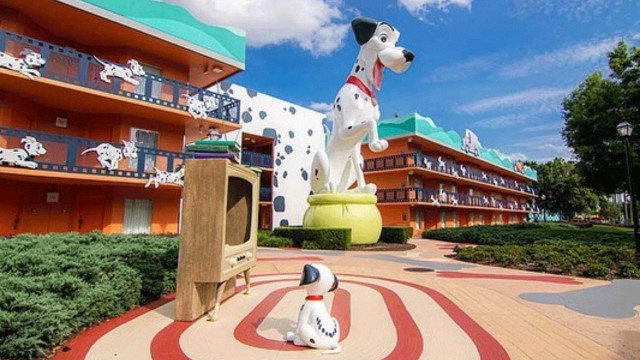 Exterior of Disney World All-Star Movies Resort in Orlando