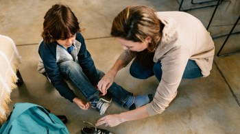 learning how to tie shoes is a life skill for kids