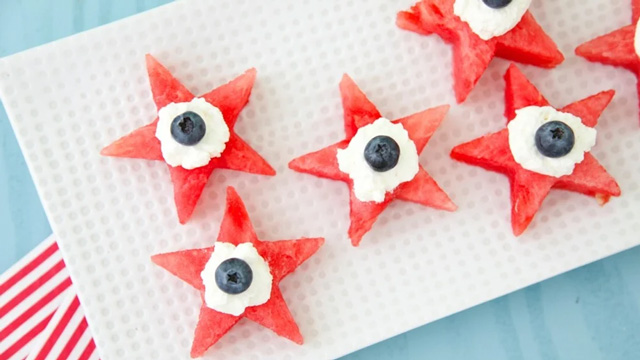 red white and blue recipe for watermelon star bites