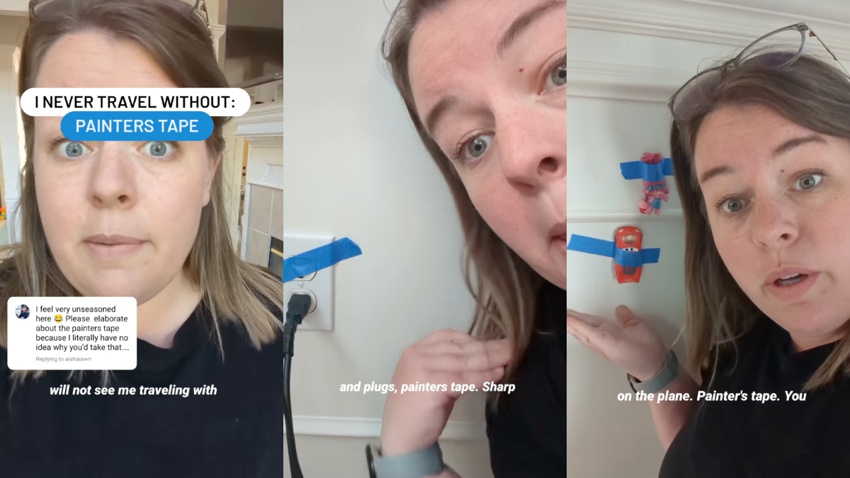 TikTok Mom Explains Why Painter’s Tape Is a Godsend When Traveling with Kids