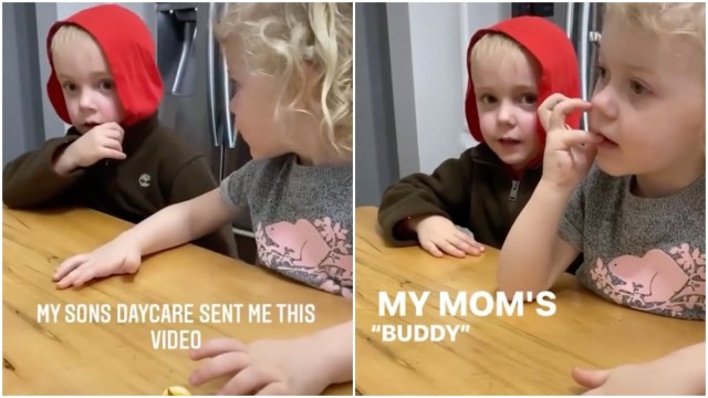 toddler spilling secrets at daycare