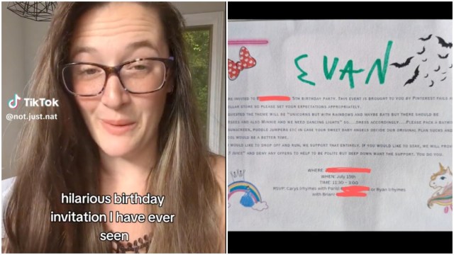 Mom Shares a Delightfully Honest Kids’ Birthday Invite & Now We Want to Go