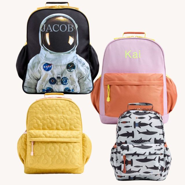 assortment of crate & kids backpacks