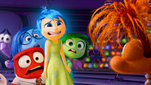 A screenshot of Inside Out 2, one of the new family movies 2024