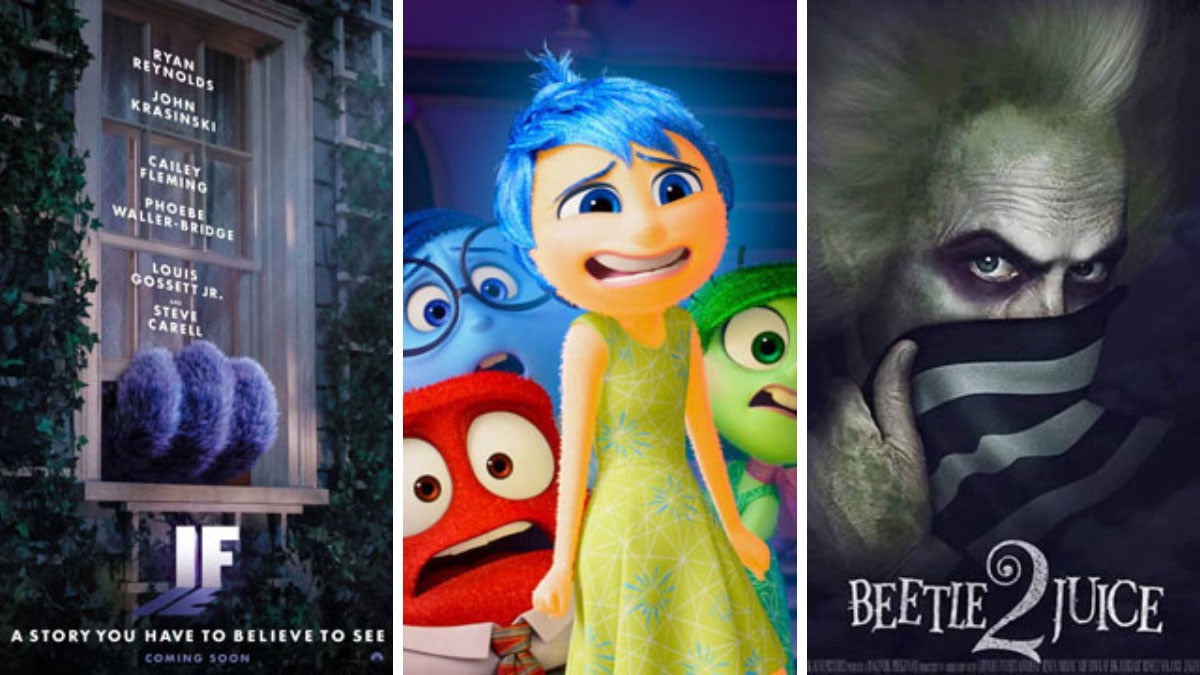 A grid of three new family movies 2024 coming to theaters