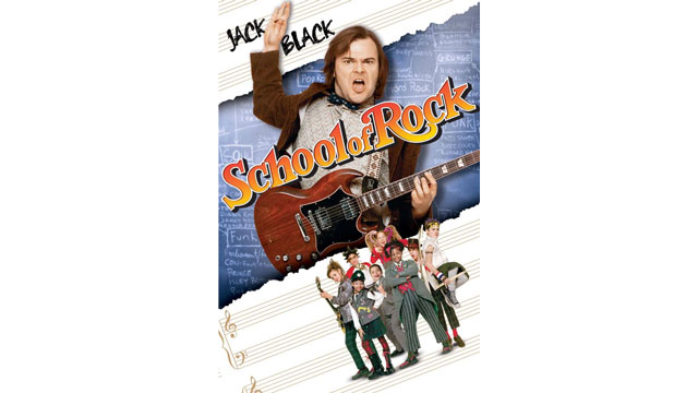 movie poster for School of Rock, a great movie for kids and parents