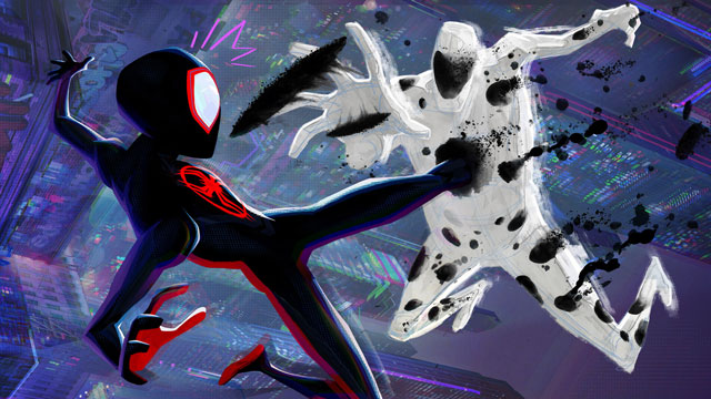 production still from Spiderman:Across the Spiderverse
