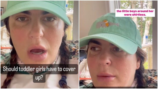 Screenshots from Instagram showing a woman talking to the camera.