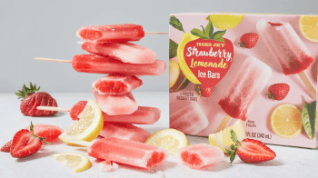 strawberry lemonade ice bars from trader joe's