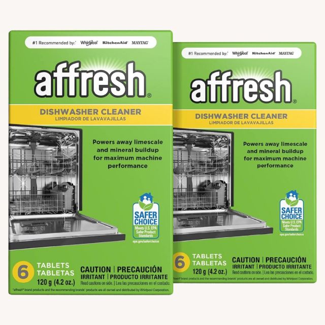 two boxes of affresh dishwasher cleaner