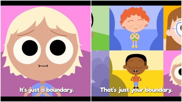 Screenshots from the "Boundaries Song" video.