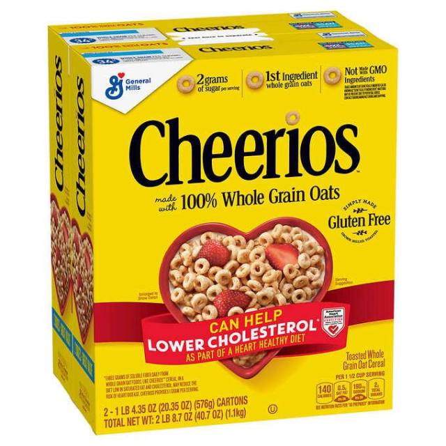 A double box of Cheerios for a story on packaged Costco snacks for kids