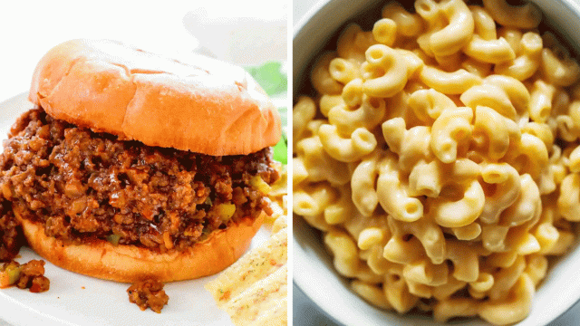 sloppy joe and mac and cheese are two dinners kids can make