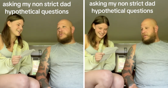 screenshot of daughter asking laidback dad what if questions