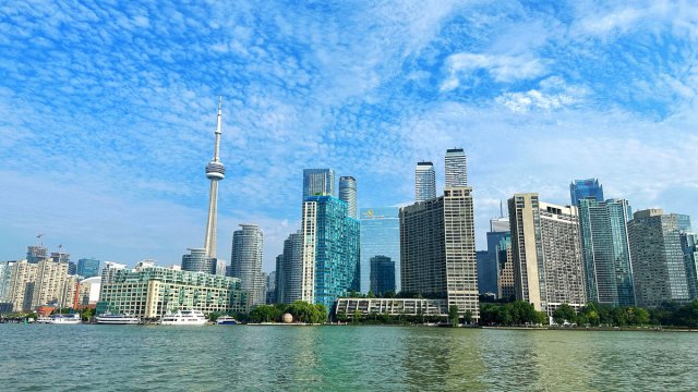 view of Toronto from the water