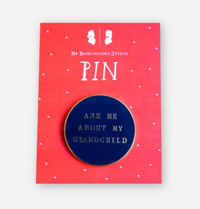 An Ask Me About My Grandchild pin is one of the best gifts for moms