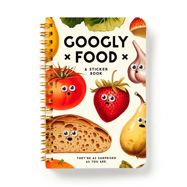 Brass Monkey's google food sticker book is one of the best stocking stuffers for kids