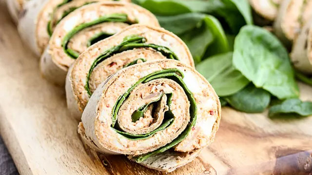 chicken taco pinwheels are a good dinner in the car idea