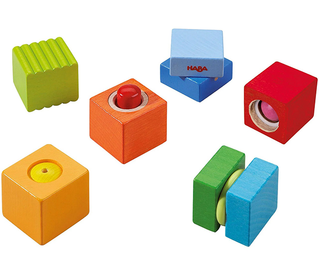 Haba musical fun with sounds wooden discovery blocks is one of the best holiday gifts for one-year-olds in 2023