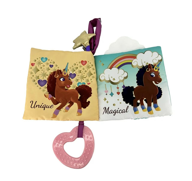 Afro Unicorn magic soft book is one of the best newborn baby gifts