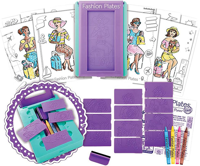 The PlayMonster fashion plates travel set is one of the best stocking stuffers for kids