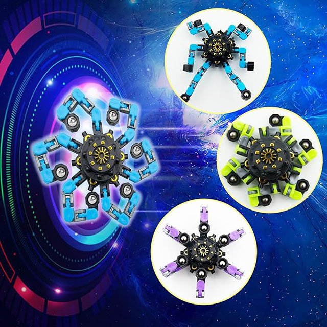 Transformable robot fidget spinners are one of the best stocking stuffers for kids