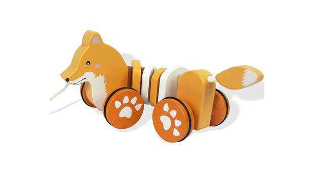 a fox pull toy, one of the best gifts for a one-year-old