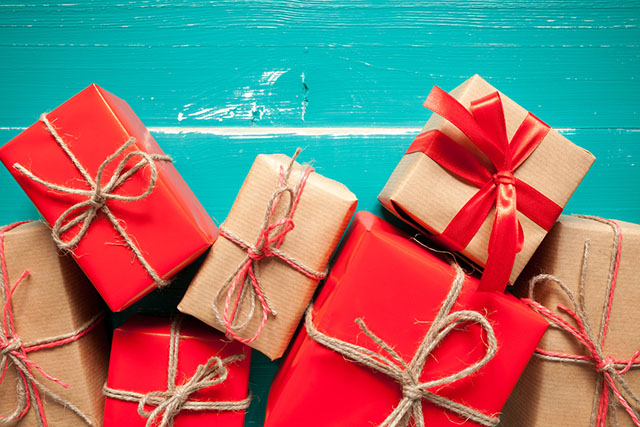 color-coding gifts is one of the best gift wrapping hacks