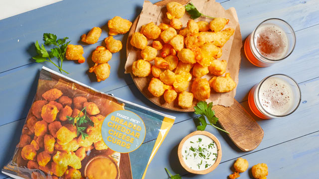Breaded cheese curds are one of the new Trader Joe's appetizers