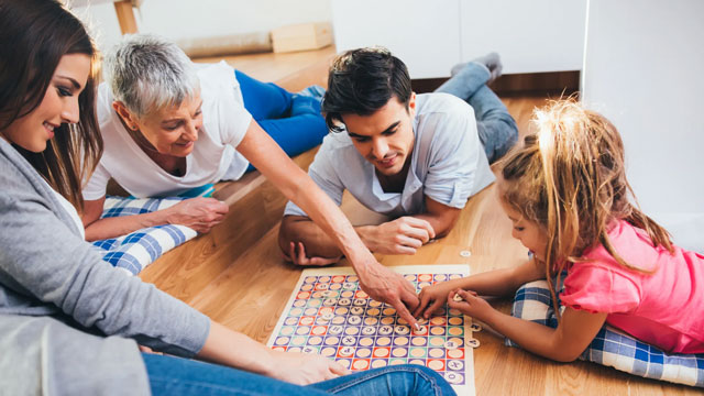 family game night is a fun winter activity for kids